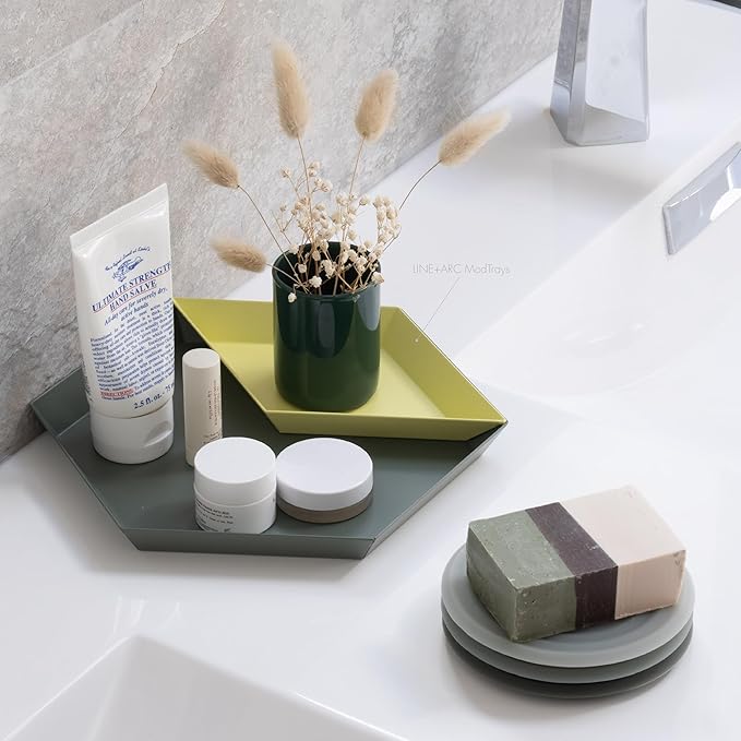 LINE+ARC Extra Thick Silicone Coasters (As Seen in NYTimes WireCutter) Waterproof Anti-Stain Heat-Safe Dishwasher-Safe Degrē Coasters XL (Set of 6 Indigo Wash) Outdoor Round Mid-Century Modern