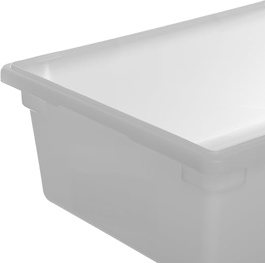 Carlisle FoodService Products Storplus Food Storage Container with Stackable Design for Catering, Buffets, Restaurants, Polyethylene (Pe), 12.5 Gallon, White