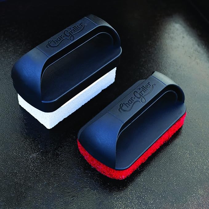 Char-Griller 8922 Flat Iron Gas Griddle Cleaning Kit Barbecue Tool Set Black