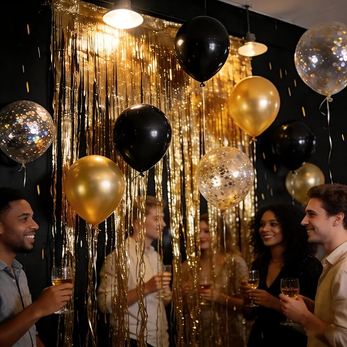 Balloon Decorations Party Supplies 2026 DIY Gold Foil Party Backdrop Kit NYE Decorations for party decorations designed
