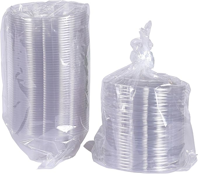 ECO PRODUCTS Compostable 24oz Salad Bowl, Clear PLA Plastic, With Lid, Case of 150, Grab 'n' Go Round Cold Takeout Food Containers, Renewable Plant-Based, Disposable, ASTM Compliant, BPI-Certified