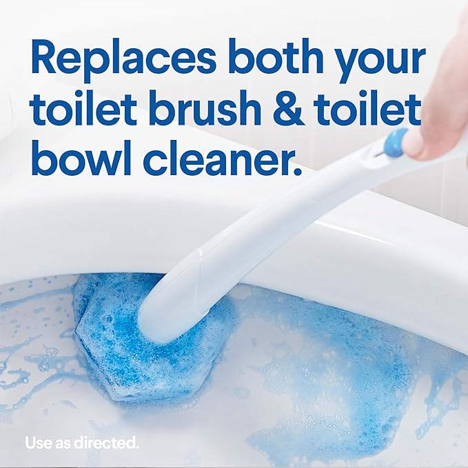 CLOROX ToiletWand Toilet Bowl Cleaner- Toilet Brush,Storage Caddy and 16 Disinfecting Refill Heads,(Pack of 6)