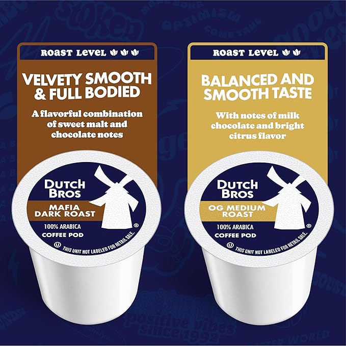 Dutch Bros® Medium and Dark Roast Coffee Variety Pack, 60 Count, Single Serve Coffee Pods for Keurig K-Cup Brewers