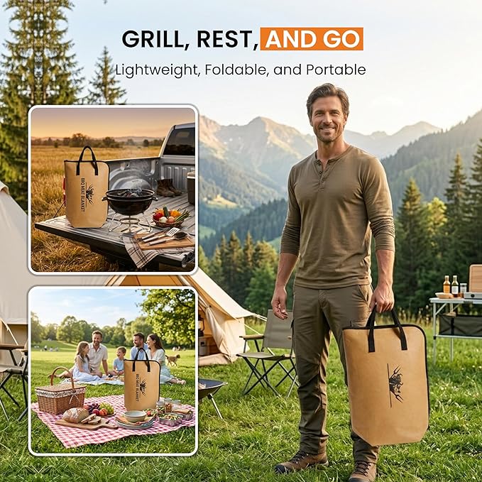 21” BBQ Meat Blanket Set with 50 Nitrile Gloves, Insulated Brisket Resting Bag with Wide Mouth for Pork Shoulder & Turkey, Large Meat Warmer, Smoker Accessories, Grill Gifts for Men Dad Husband