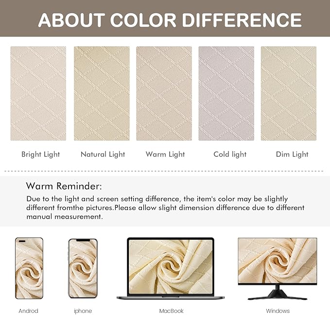 Genina Waterproof Seat Covers for Chairs,Set of 6 Dining Room Chair Seat Covers for Kitchen,Stretch Jacquard Removable Washable Dining Chair Slipcovers Protectors,No Rear Covers, Beige