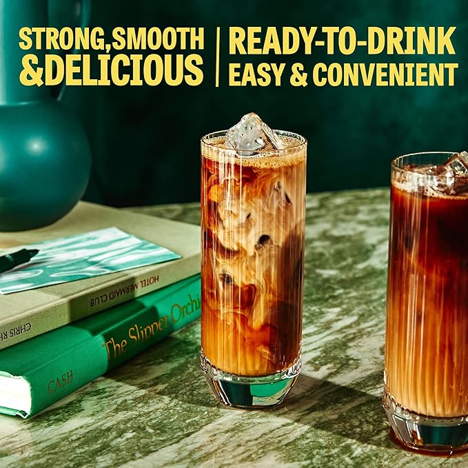 Wandering Bear Extra Strong Organic Cold Brew Coffee, Straight Black, 32 fl oz, 1 pack - Smooth, Organic, Unsweetened, Shelf-Stable, and Ready to Drink & Vegan Cold Brew.