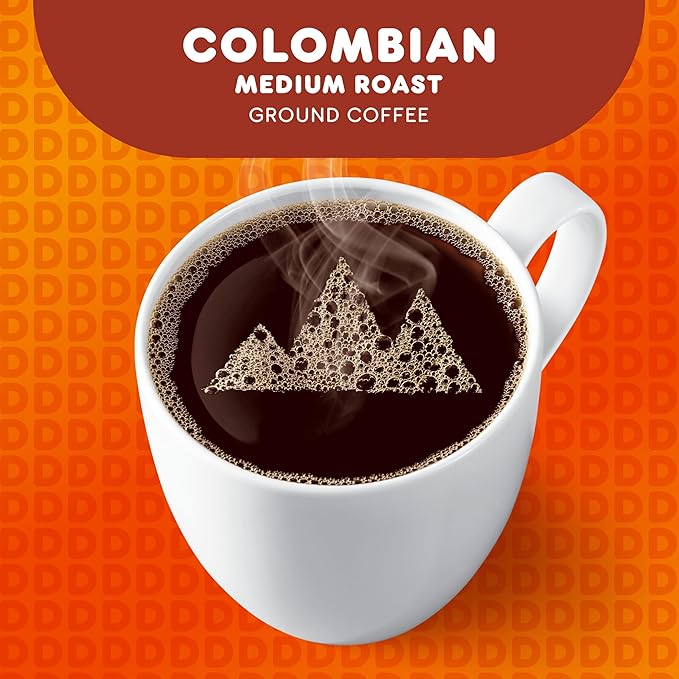 Dunkin’ Colombian Medium Roast Coffee, Keurig K-Cup Pods, 10 Count Boxes (Pack of 6)