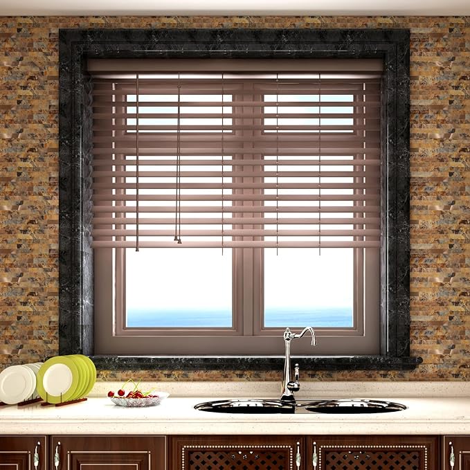Yipscazo Peel and Stick Stone Metal Backsplash, Stick on Tiles for Backsplash Kitchen (Brown Stone Rock, 1-Pack)