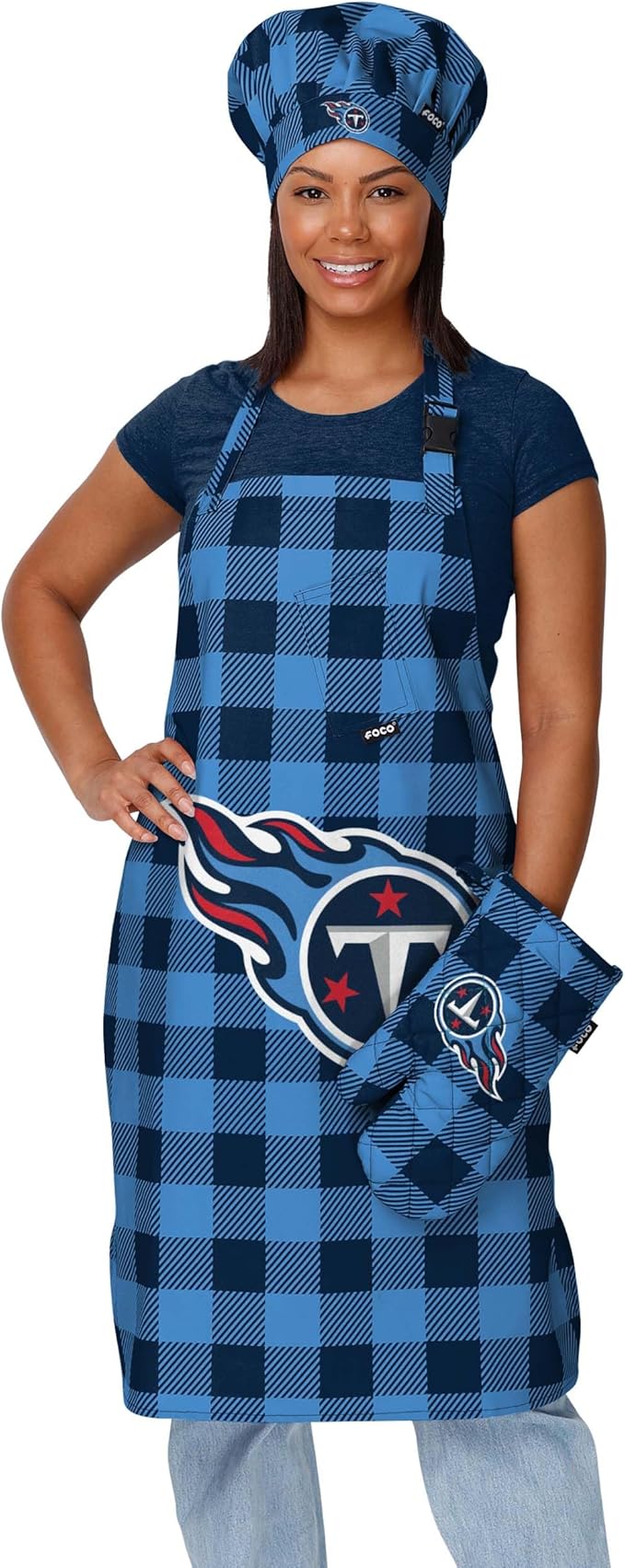FOCO NFL Unisex-Adult NFL Team Logo Grilling Cooking Chef Gear - Oven Mitt
