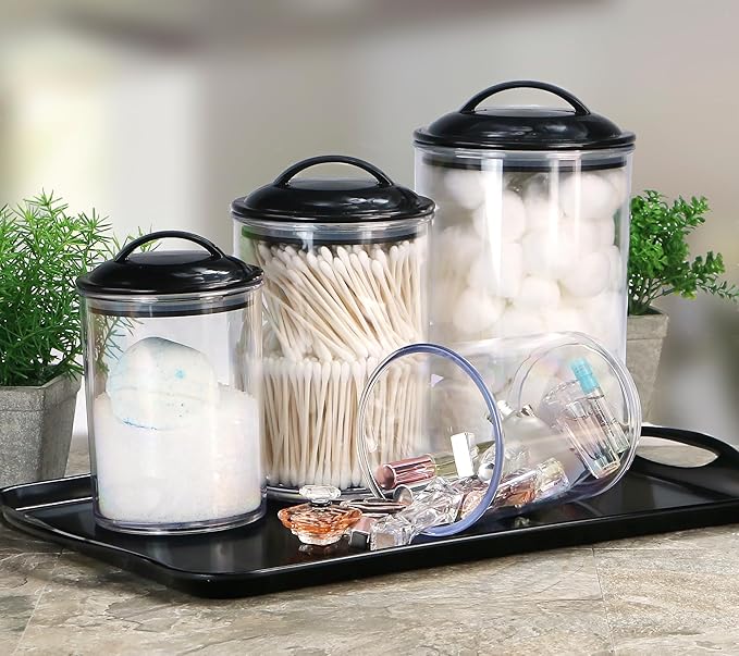 Food Storage Containers, BPA Free Airtight Canisters for Cereal, Pasta, Sugar, Coffee, Flour, Cookies, Loose Tea, for Kitchen Organization, Set of 3 by Reston Lloyd, Lime