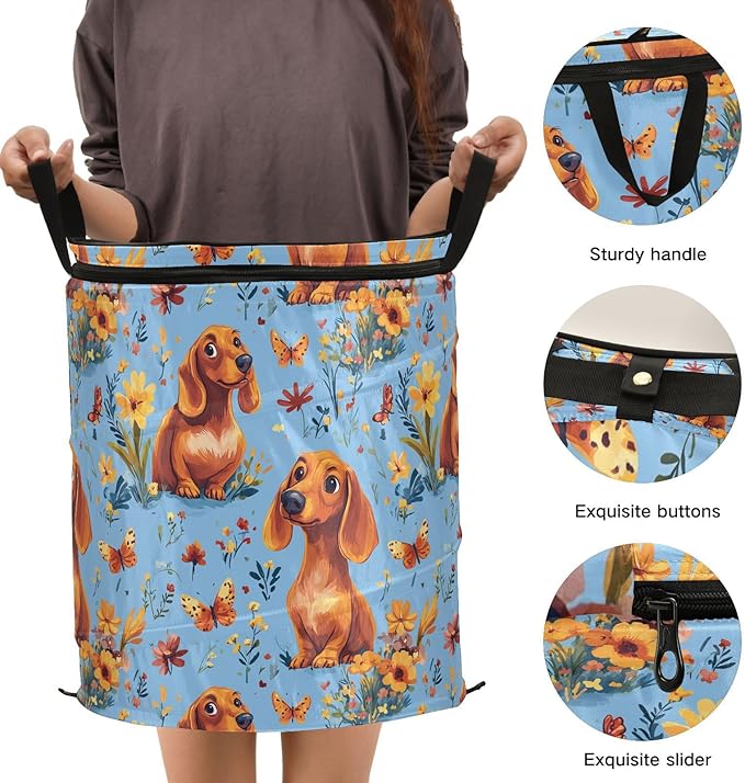 Cute Cartoon Rainbows laundry basket foldable and waterproof pantry baskets with sturdy handle organizing organize utility for room kids nursery bolsas para lavar ropa