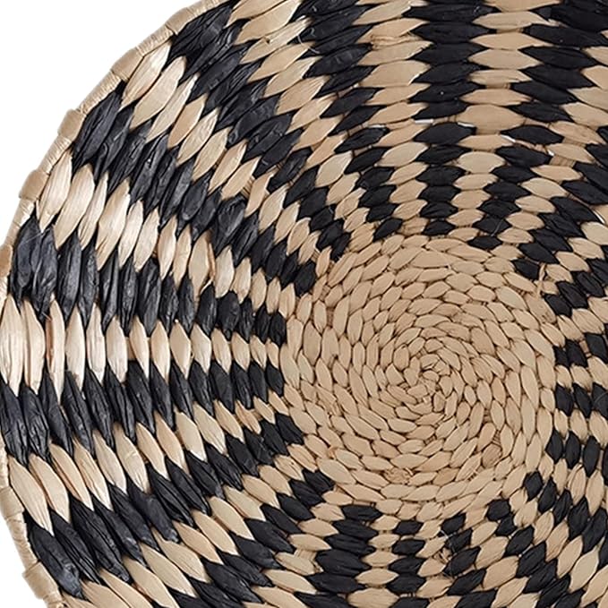 Duiaynke Woven Decor, Hanging Baskets Unique Tapestry for Hallway Bedroom Living Room Home Decorations (Black 20cm)