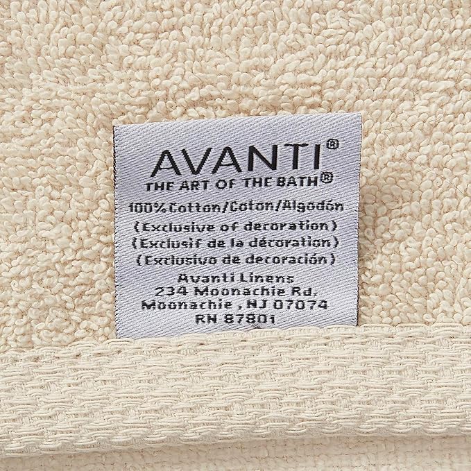 Avanti Linens - Bathroom Towel Set, 100% Soft and Absorbent Cotton Hand, Fingertip & Bath Towel, Coastal-Inspired Home Decor, Set of 3 (Seaglass)