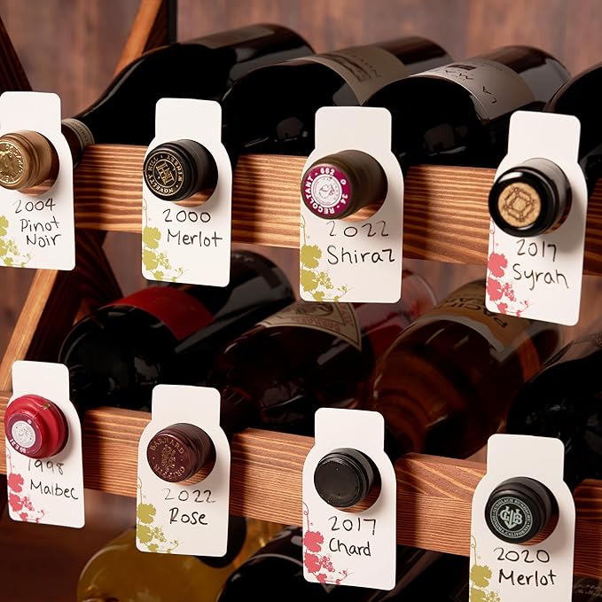 True Vintner: Wine Cellar Tags, Wine Bottle Neck labels, Wine Cellar Labels, Labels for Wine Bottles, Set of 50