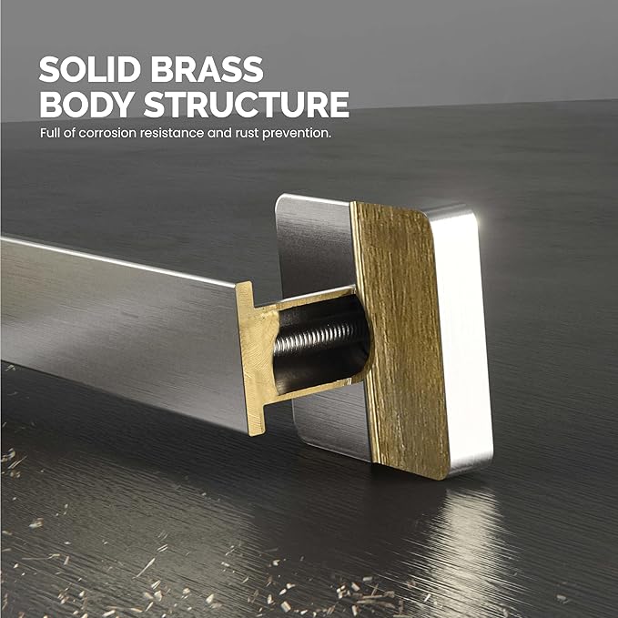 KIBI Blaze 10-Inch Bathroom Towel Bar – Solid Brass, Wall Mounted Hand Towel Holder, Sleek Modern Design, Rust-Resistant, Perfect for Bathroom, Vanity & Kitchen Sink Area (Brushed Nickel) (KBA16)
