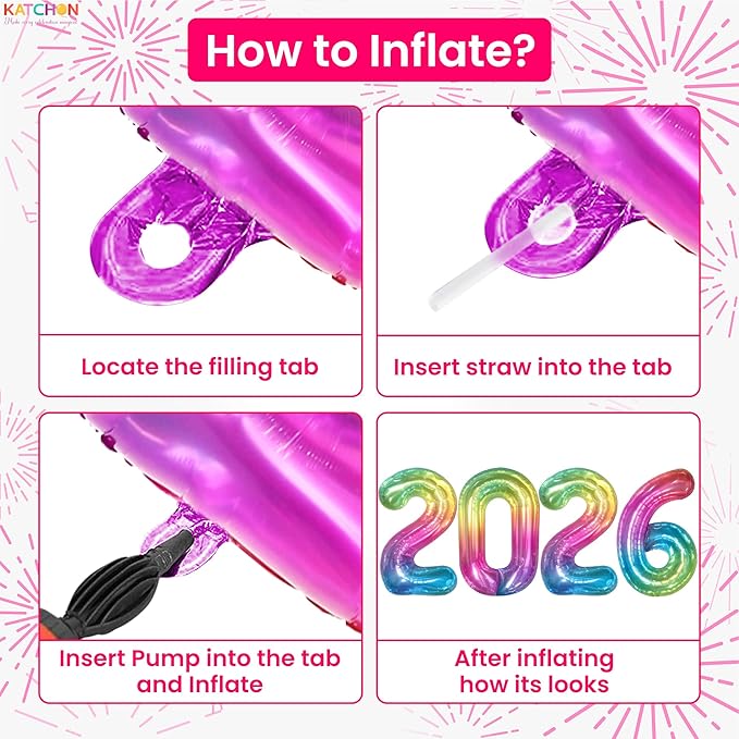 Rainbow Graduation Decorations 2026 | Giant, 42 Inch, Foil 2026 Graduation Balloons Class of 2026 Decorations | 2026 Balloons Number, Graduation Party Decorations | Prom Decorations 2026, Katchon