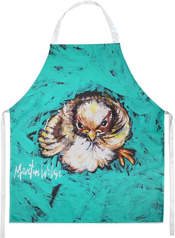 Caroline's Treasures Fiest Chic Bird Apron Cooking Kitchen Server Baking Crafts Gardening for Adult Women Men, Unisex, Large, Multicolor