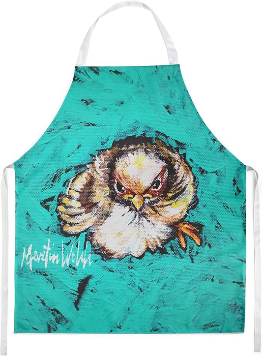 Caroline's Treasures Fiest Chic Bird Apron Cooking Kitchen Server Baking Crafts Gardening for Adult Women Men, Unisex, Large, Multicolor