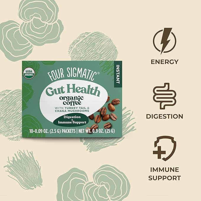 Four Sigmatic Mushroom Coffee Mix Pack of 2 - Lion's Mane and Chaga & Cordyceps and Chaga