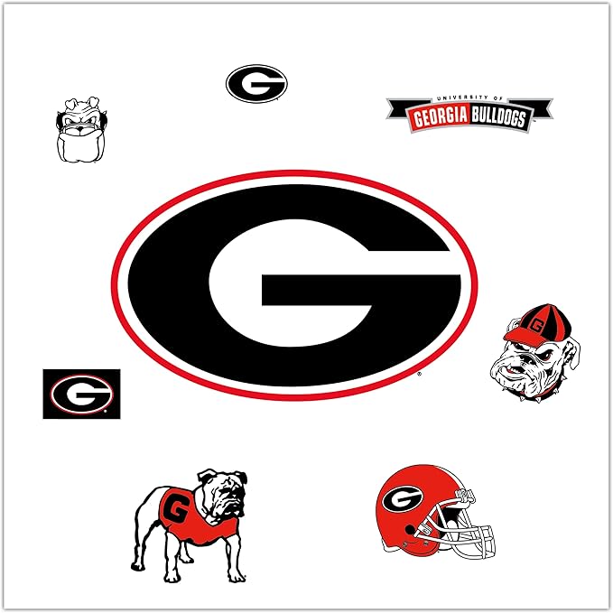 RoomMates RMK1833GM University of Georgia Peel and Stick Giant Wall Decal with 3 Hooks