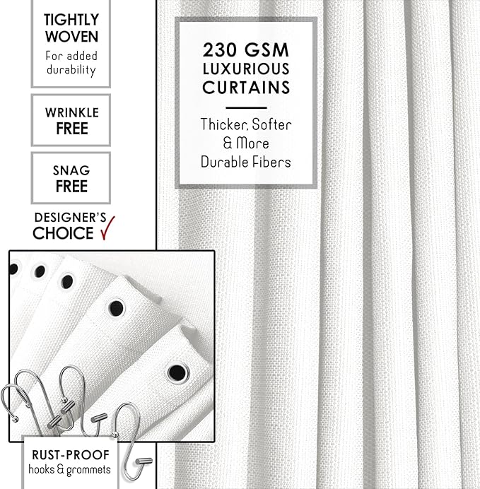 Clara Clark Bathroom Set - White Bathroom Accessories Set, 19PC Bathroom Accessory Set, Bathroom Sets with Shower Curtain Set, Soap Dispenser & Toothbrush Holder