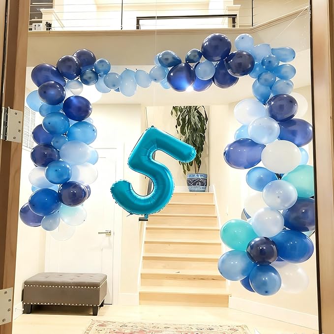 40 Inch 15 Number Balloon, 15 51 Birthday Balloon, Light Blue Party Decoration for 15th Birthday Party Decoration, Promotion Events Decor, Photo Prop