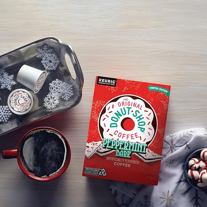 The Original Donut Shop Peppermint Bark Keurig Single-Serve K-Cup Pods, Light Roast Coffee, 96 Count