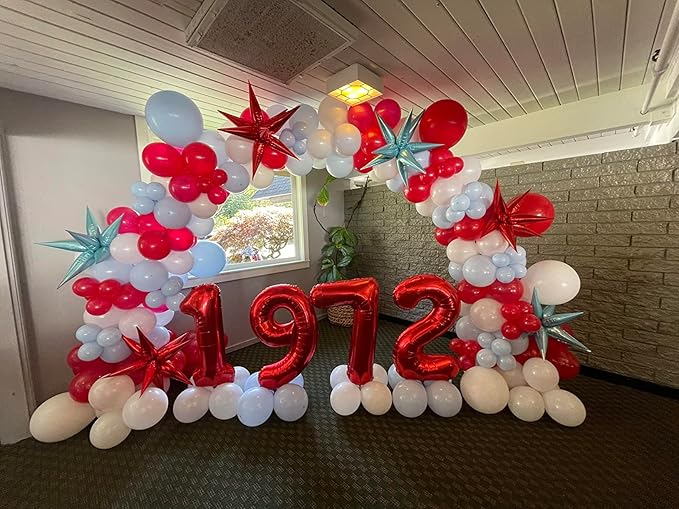 40 Inch Red Numbers 9 Balloon, Balloons Decorations for 9 19 90 Birthday Party, Engagement, Wedding, Graduations, Photo Shoot Supplies