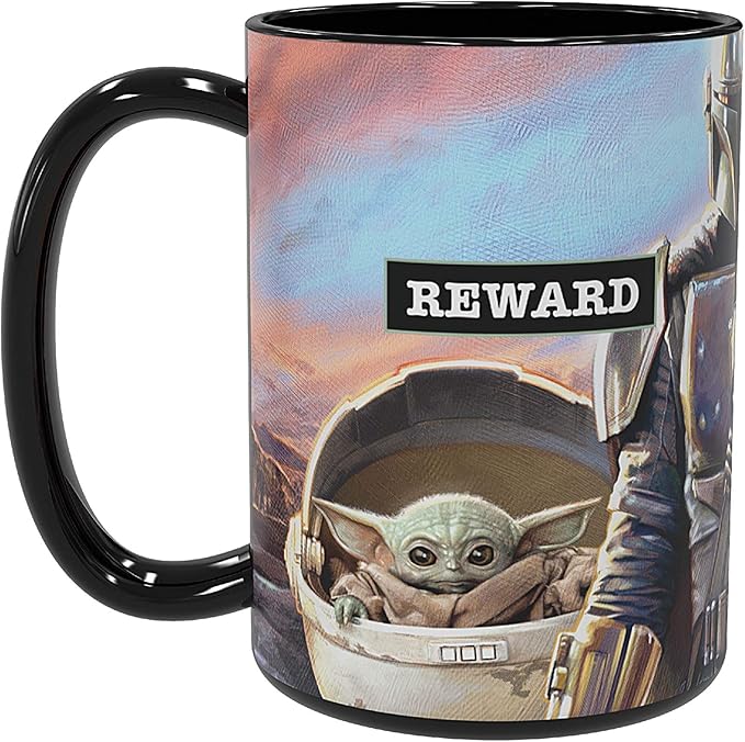Zak Designs Star Wars The Mandalorian Baby Yoda The Child BPA Unique Color Changing Ceramic Coffee Mug Collectible Keepsake and Wonderful Tea Mug (15oz)