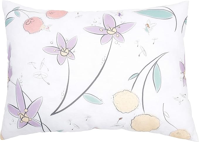 JumpOff Jo Pillow for Boys and Girls, Kids Travel Pillow, No Pillowcase Needed, 100% Cotton Cover, Hypoallergenic, Machine Washable – 14”x19”, Floral