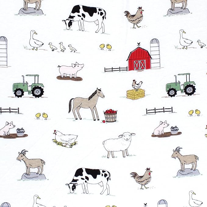 Hudson Baby Unisex Baby Cotton Toddler Pillow Case, Farm, One Size