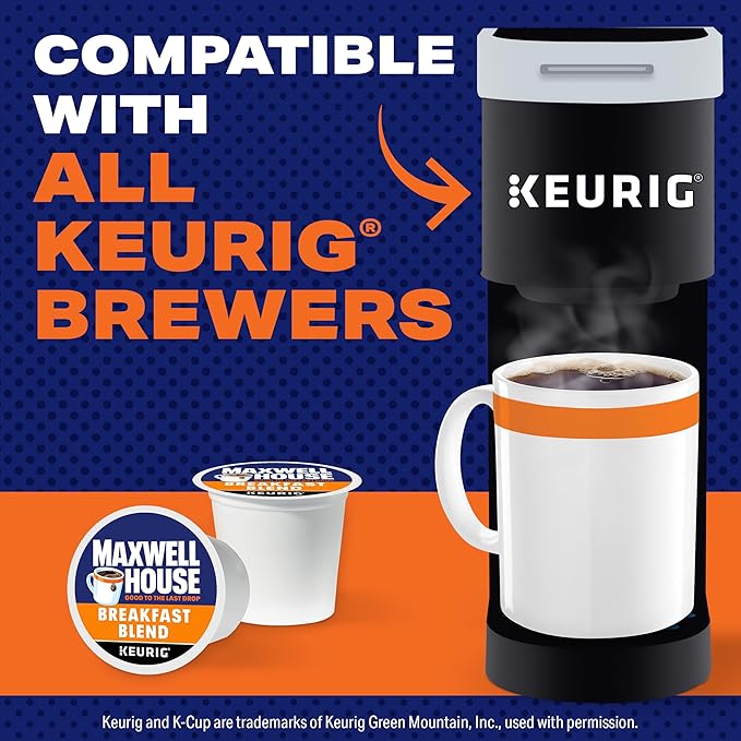 Maxwell House Breakfast Blend Light Roast K-Cup® Coffee Pods,. Box,(Pack of 48)