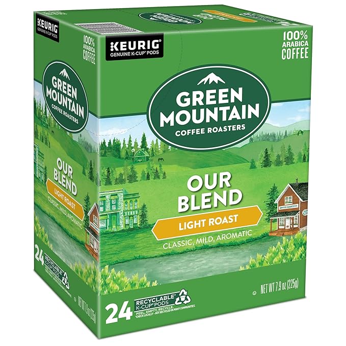 Green Mountain Coffee Roasters Our Blend Keurig Single-Serve K-Cup Pods, Light Roast Coffee, 96 Count