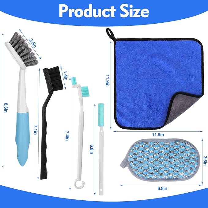 XANGNIER Air Fryer Cleaner Brush Kits,6 Pcs Air Fryer Cleaning brush Tools Accessories