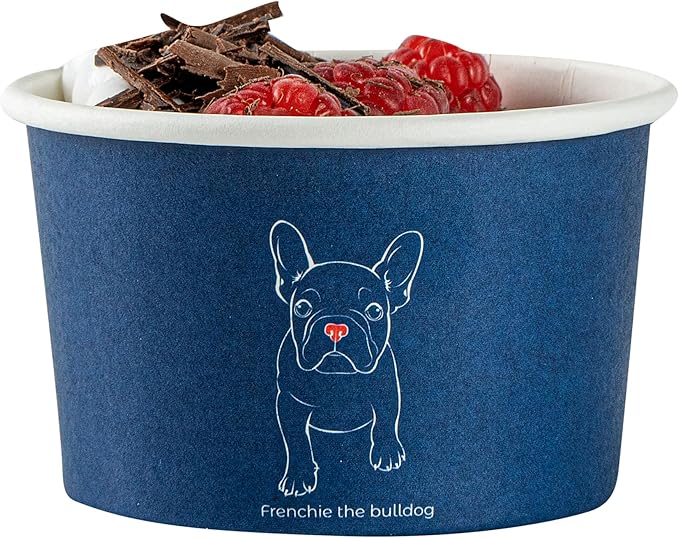 Restaurantware Blue 200 Count To Go Cup Disposable 3 x 3 x 1.8 Inches Paper Mini Cup Grease-Resistant Cup Recyclable Durable Design, Lids Sold Separately