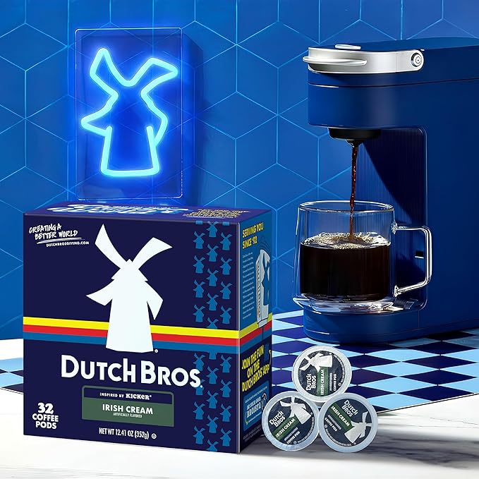 Dutch Bros Irish Cream Flavored Coffee inspired by Kicker®, 32 Count, Medium Roast, Single Serve Coffee Pods for Keurig K-Cup Brewers