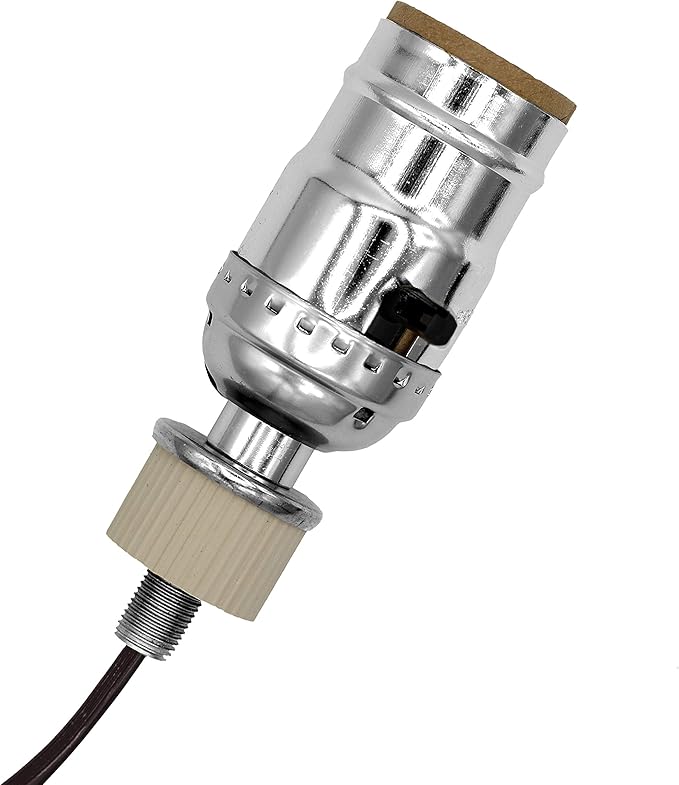 Creative Hobbies Lamp Kit for Liquor Bottles, Wine Bottles - Includes All Adapters and Parts - Silver Finish