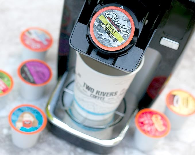 Two Rivers Coffee, Tea, Cocoa, Cider, Cappuccino Variety Sampler Pack Compatible with 2 Keurig K-Cup Brewers, Bit of Everything, 100 Count