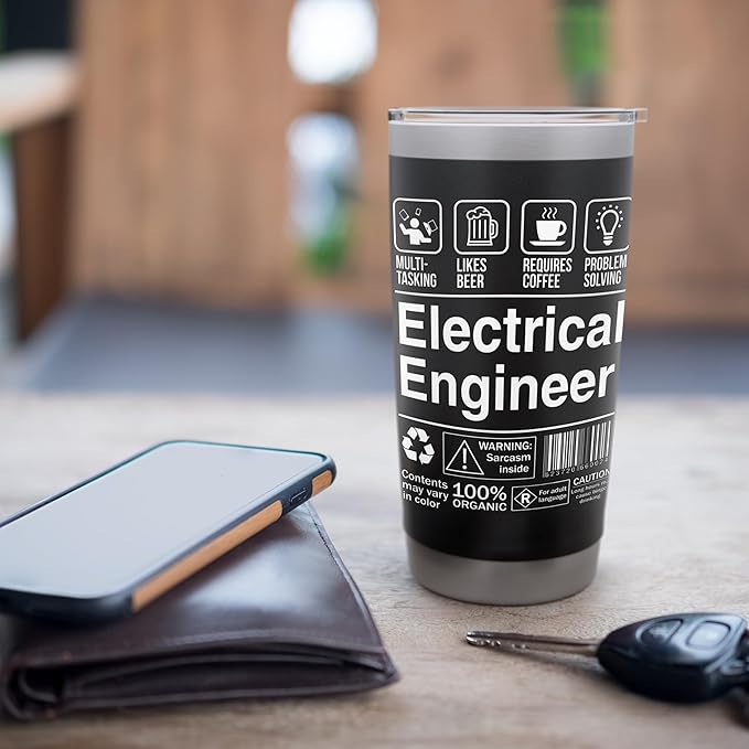 Electrical Engineer Funny Description Label Stainless Steel Insulated Tumbler