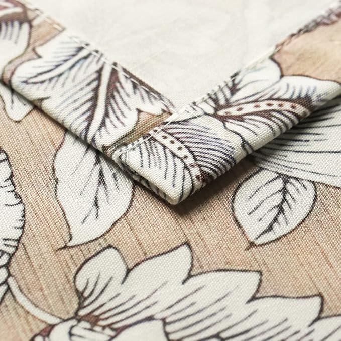 Leeva Floral Valance Curtains for Living Room, 1 Panel Vintage Style Light Filtering Curtain Valances Rod Pocket Window Treatment for Guest Room, L 18 x W 52