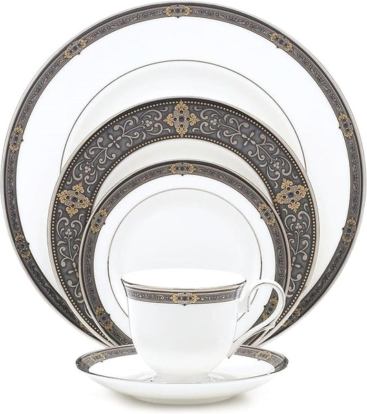 Lenox Vintage Jewel 5 Piece Boxed Set White Dinnerware