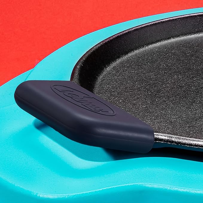 Lodge Bold Silicone Assist Handle Holder - Dishwasher Safe Hot Handle Holder Upgraded Design for Lodge Bold Products Only - Heat Protection Up to 450° - Ash Gray