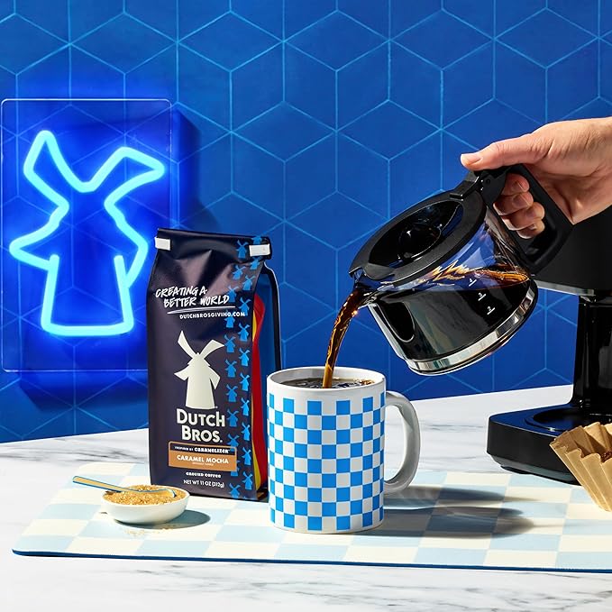 Dutch Bros® Caramel Mocha Ground Flavored Coffee Inspired by Caramelizer®, Bagged 11oz