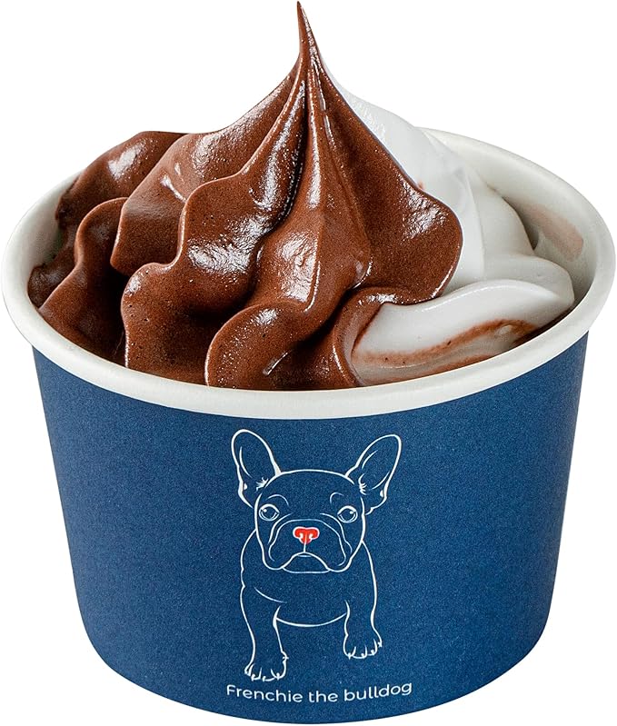 Restaurantware Coppetta 4-Ounce Dessert Cups, 200 Disposable Ice Cream Cups - Lids Sold Separately, Heavy-Duty, Frenchie Paper Frozen Yogurt Bowls, For Hot And Cold Foods