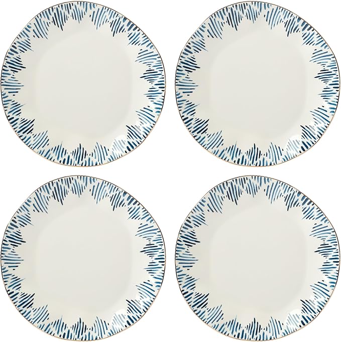 Lenox Blue Bay 4-Piece Set Dinner Plates, 6.45 LB, White