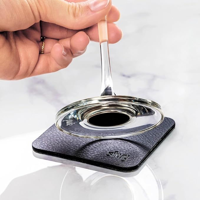 silwy® Magnetgläser, feine Kristallgläser mit perfekt integrierten Magneten und metallischen Nano-Gel-Untersetzern (Champagner // 0,2 Liter) COG: 14 / Price: 49,95