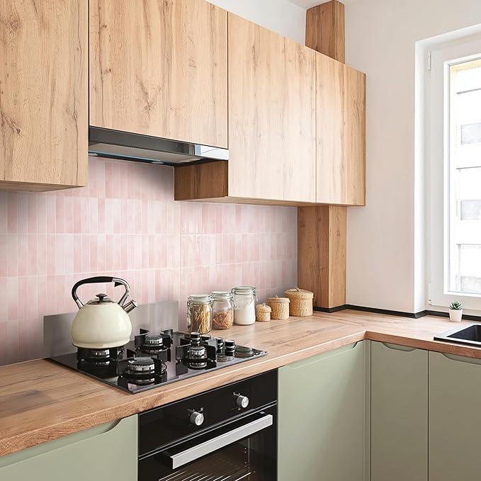 SMART TILES Peel and Stick Backsplash - 5 Sheets of 11.43" x 9" - 3D Adhesive Peel and Stick Tile Backsplash for Kitchen, Bathroom, Wall Tile