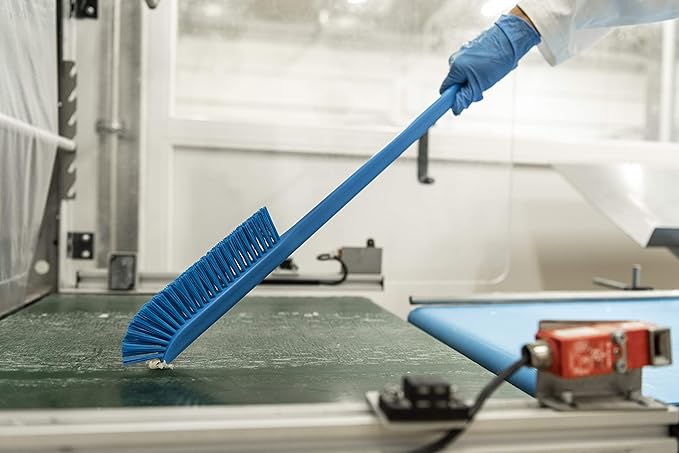 Vikan 41975 Ultra-Slim Cleaning Brush with Long Handle, 23.62" Medium, White