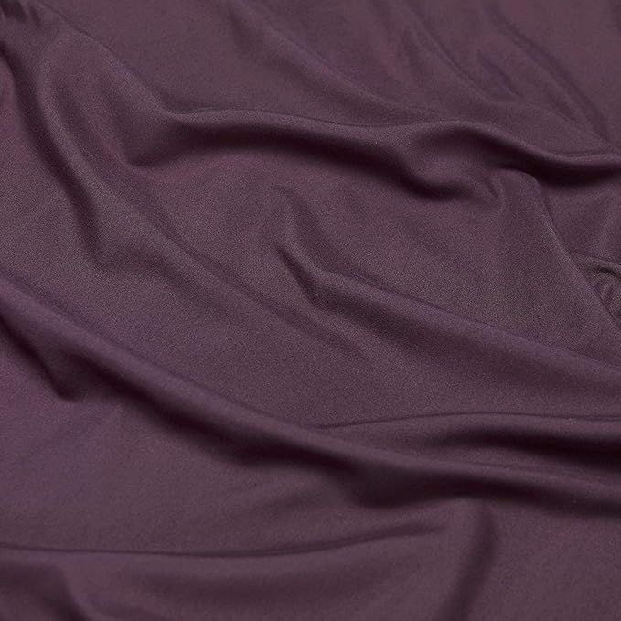 Lamma Loe Silky Soft Luxurious Supreme Microfiber 4-Piece Sheet Set with Embroidered Pillow Cases, Full, Eggplant Purple