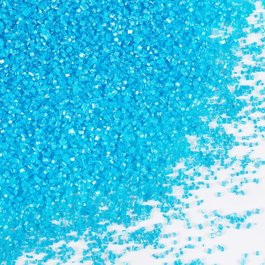Sanding Sugar Blue Edible Sugar Sprinkles Sanding Sugar for Cake Decorating, Sparkling Crystal Candy White Pearl Sugar for Wedding Party Baking Cupcake Cookie Ice Cream Decoration Supplies - 5.3 oz